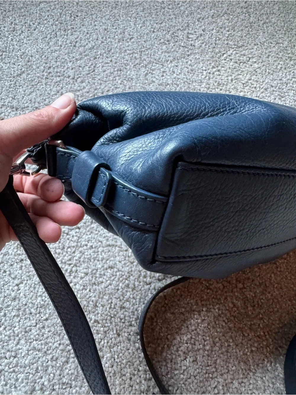Givenchy Navy Leather Nightingale Small  with Crossbody Strap